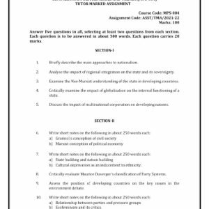 IGNOU MPS-004 Solved Assignment 2023-24 English Medium