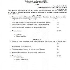 IGNOU MAN-001 Solved Assignment 2023-24 English Medium
