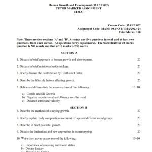 IGNOU MANE-002 Solved Assignment 2023-24 English Medium