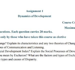 IGNOU MDV-102 Solved Assignment 2023-24 English Medium