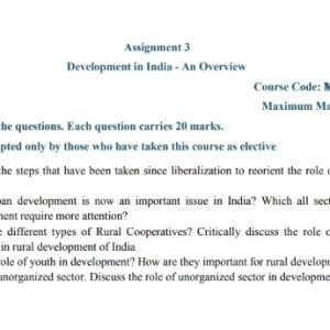 IGNOU MDV-109 Solved Assignment 2023-24 English Medium