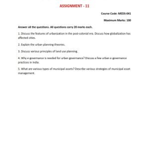 IGNOU MEDS-41 Solved Assignment 2023-24 English Medium