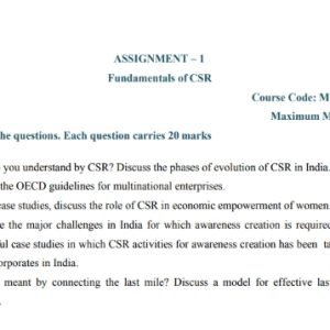 IGNOU MEDS-051 Solved Assignment 2023-24 English Medium