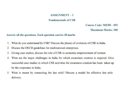 IGNOU MEDS-051 Solved Assignment 2023-24 English Medium