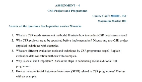 IGNOU MEDS-054 Solved Assignment 2023-24 English Medium