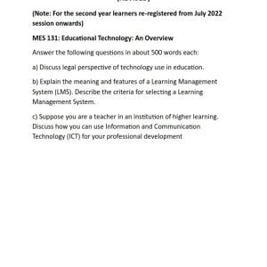 IGNOU MES-131 Solved Assignment Jan & July 2023 English Medium