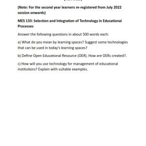 IGNOU MES-133 Solved Assignment Jan & July 2023 English Medium