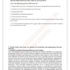 IGNOU MES-42 Solved Assignment Jan & July 2023 English Medium