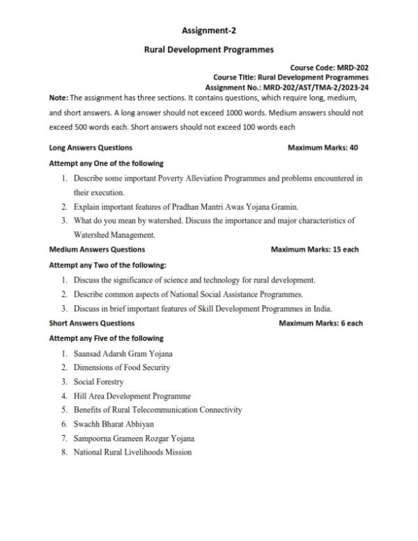 IGNOU MRD-202 Solved Assignment 2023-24 English Medium