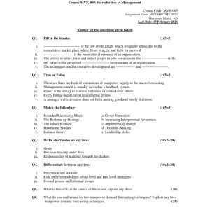 IGNOU MVE-05 Solved Assignment 2023-24 English Medium