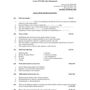 IGNOU MVE-06 Solved Assignment 2023-24 English Medium
