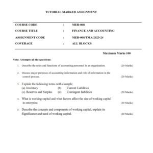 IGNOU MER-008 Solved Assignment 2023-24 English Medium