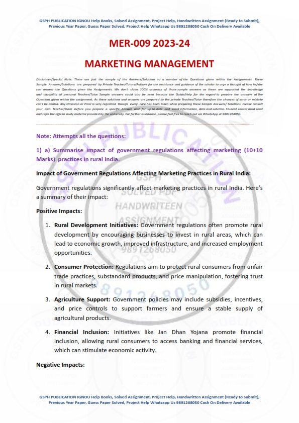 IGNOU MER-009 Solved Assignment 2023-24 English Medium